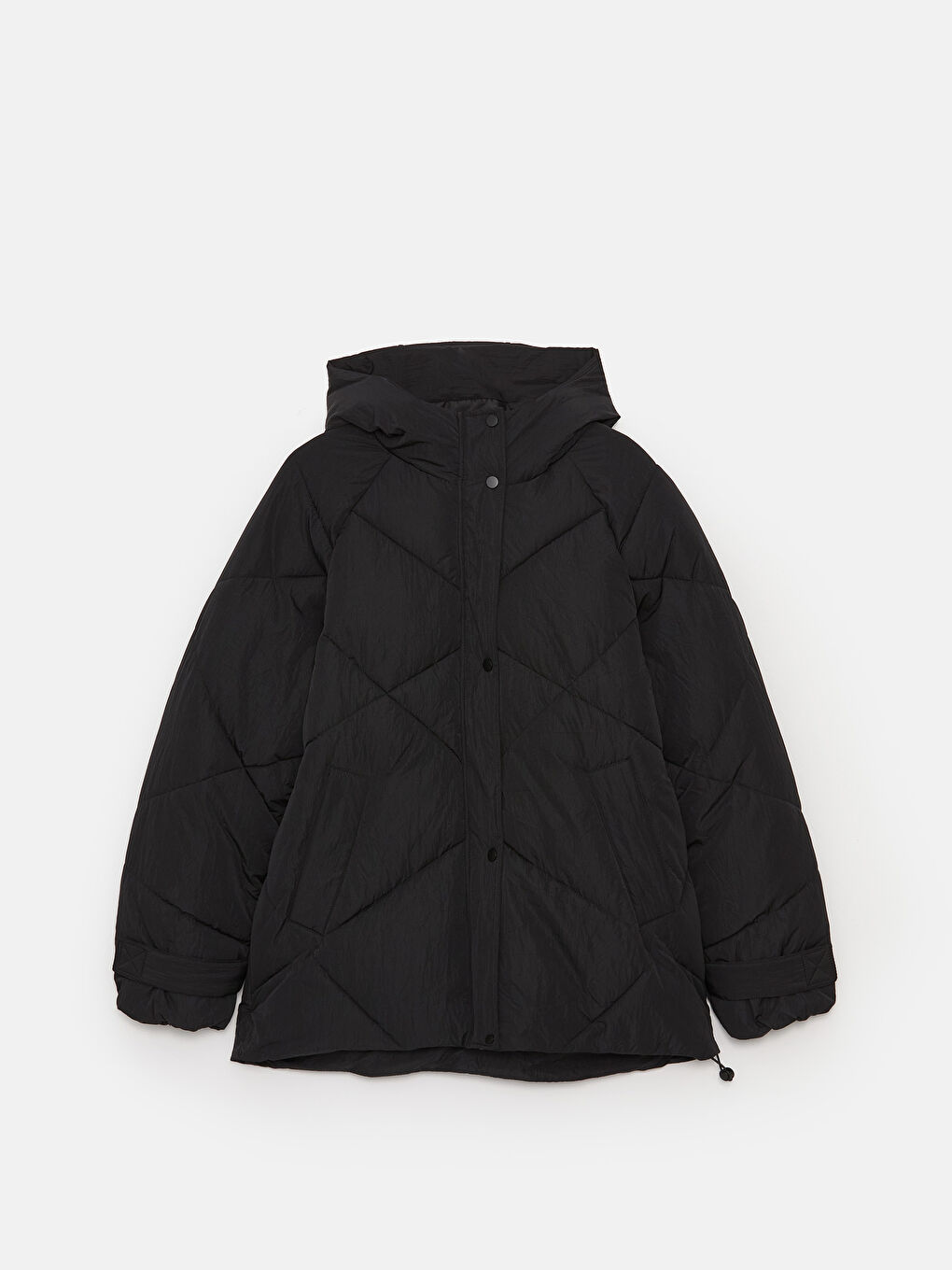 Hooded Quilted Women's Puffer Coat-6