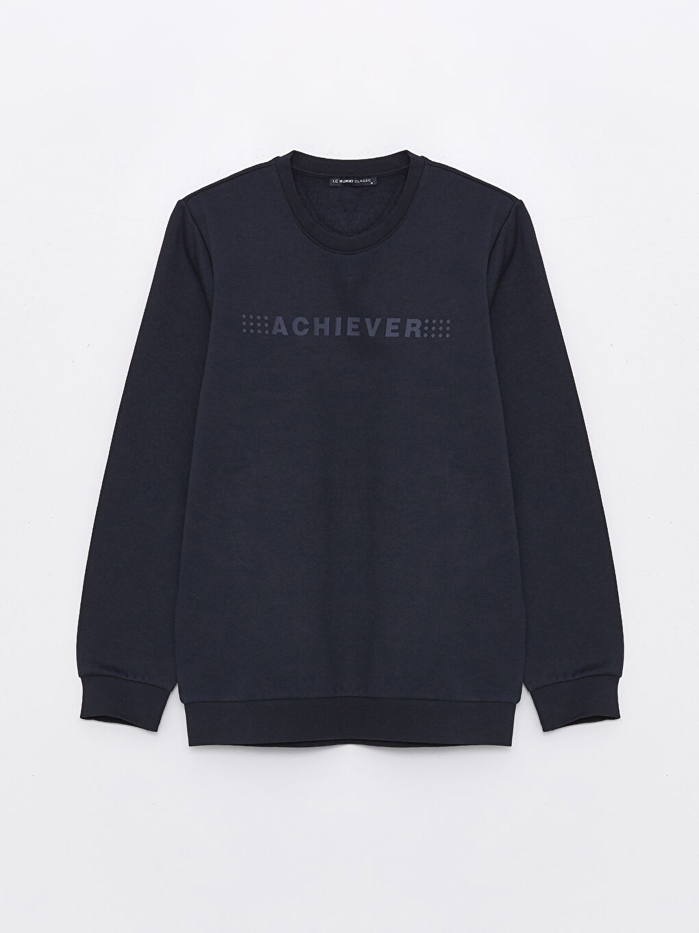 Crew Neck Printed Men's Thick Sweatshirt-5
