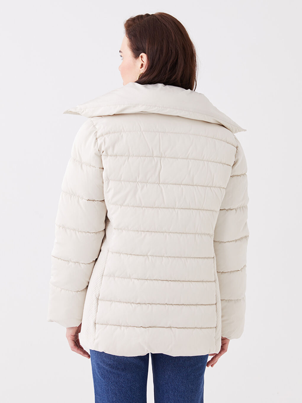 LCW Grace Turtle Neck Regular Long Sleeve Women's Puffer -W33684Z8-VAT