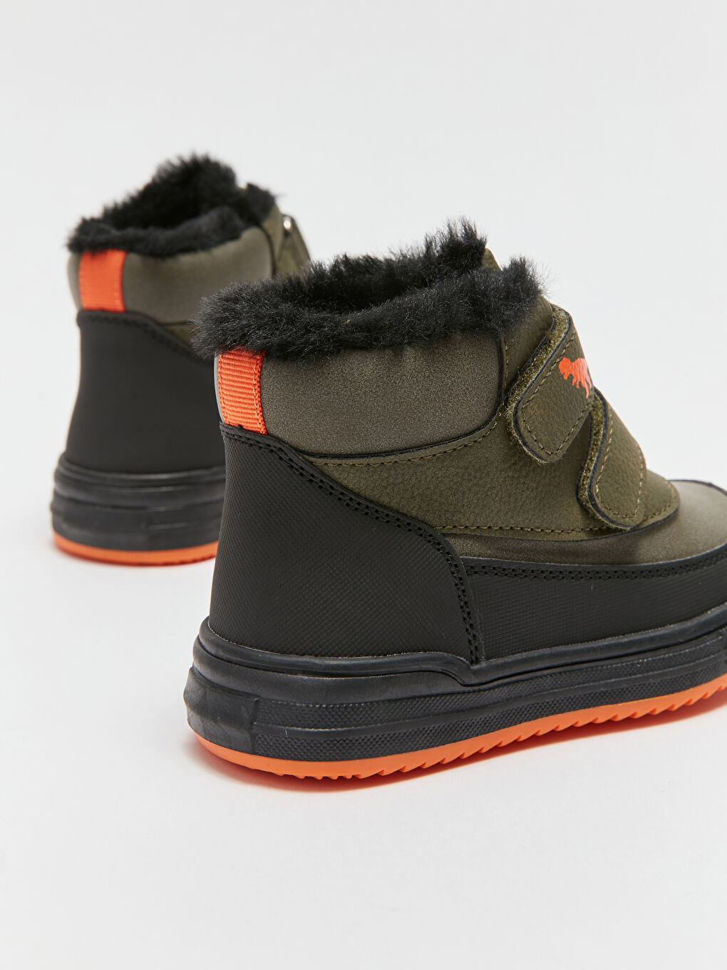 Ілмекті және жапсырмалы бекіту жүнмен қапталған ұл бала етігі-4