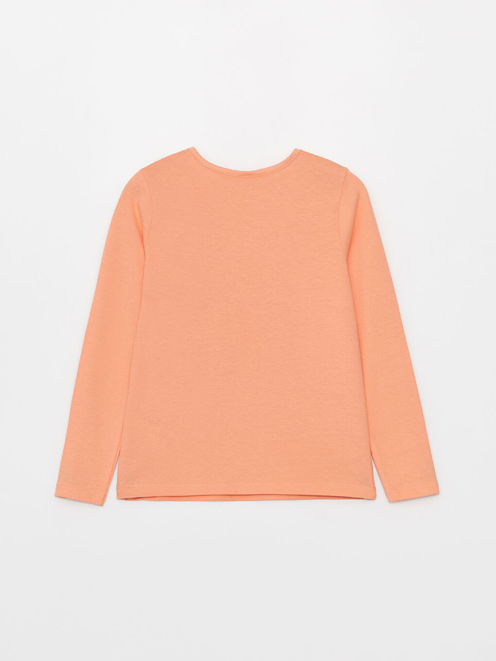 تيشيرت كم طويل مطبوع بياقة دائرية للبنات-1