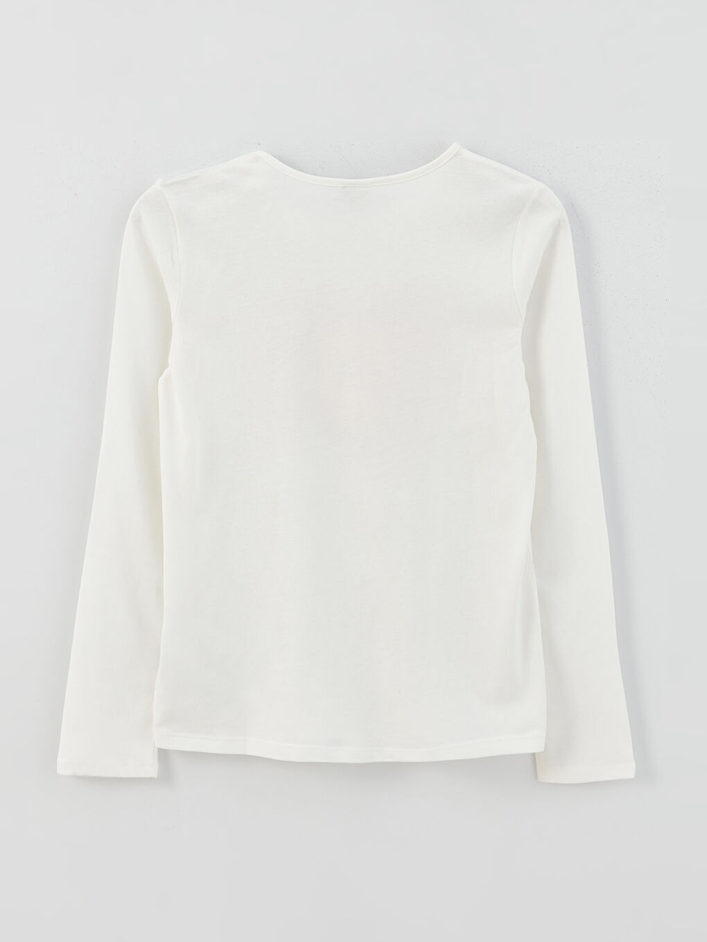 Crew Neck Printed Long Sleeve Girls' T-Shirt-1