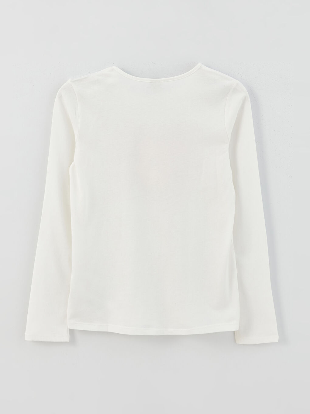 Crew Neck Printed Long Sleeve Girls' T-Shirt-1