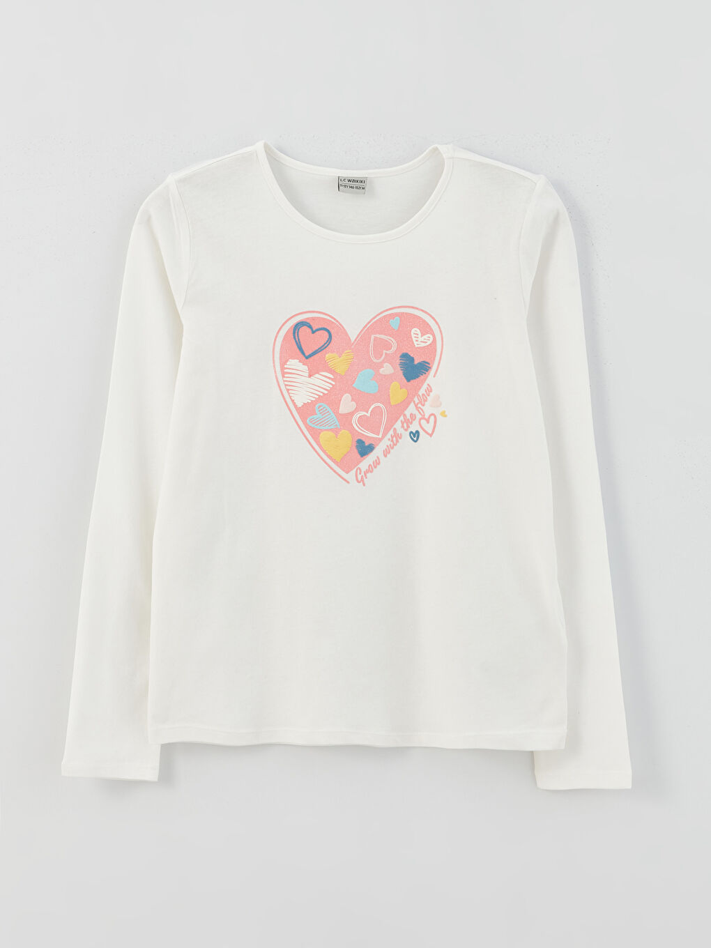 T-shirt à Manches Longues Imprimé à Col Rond pour Filles