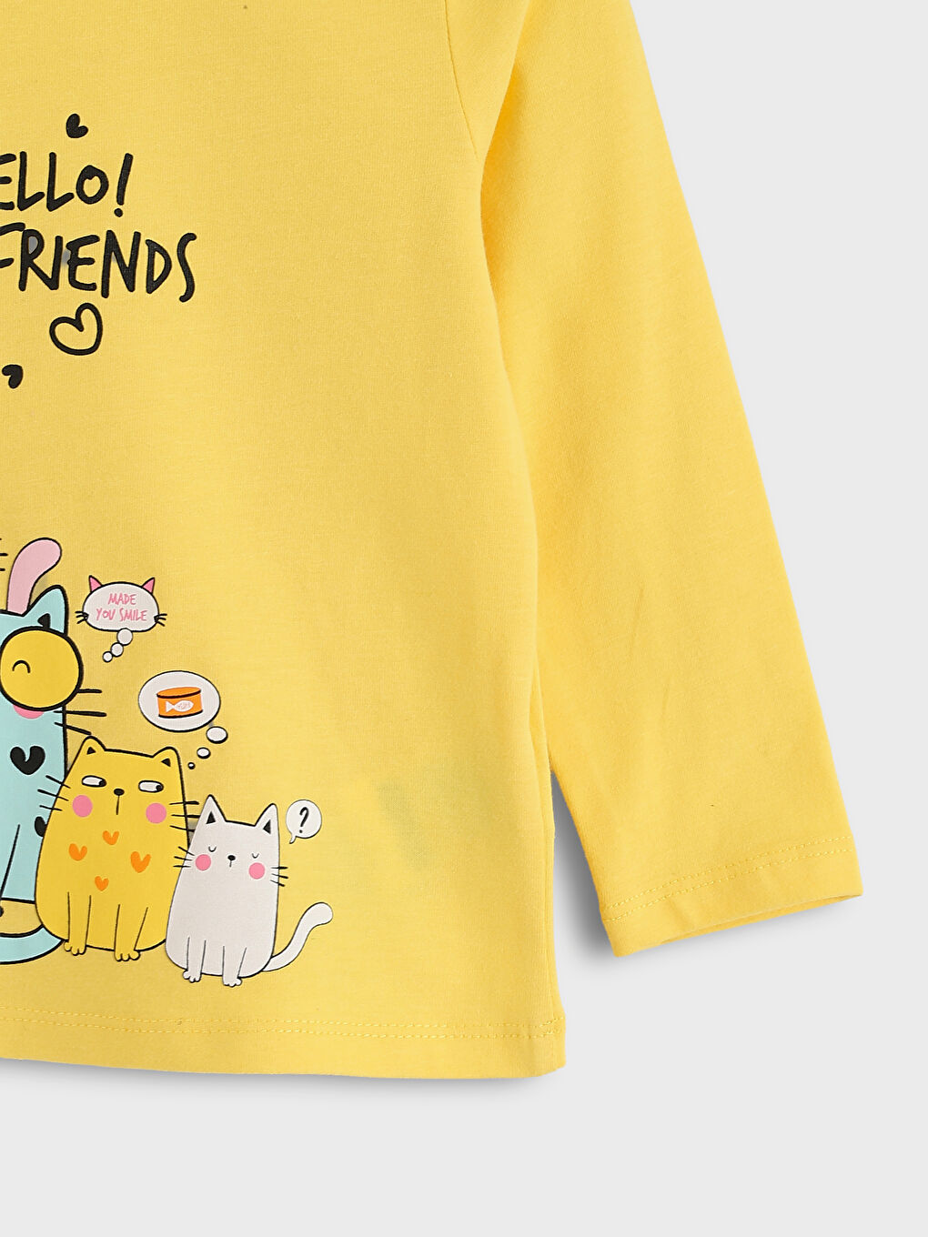 Crew Neck Printed Long Sleeve Girls' T-Shirt-4