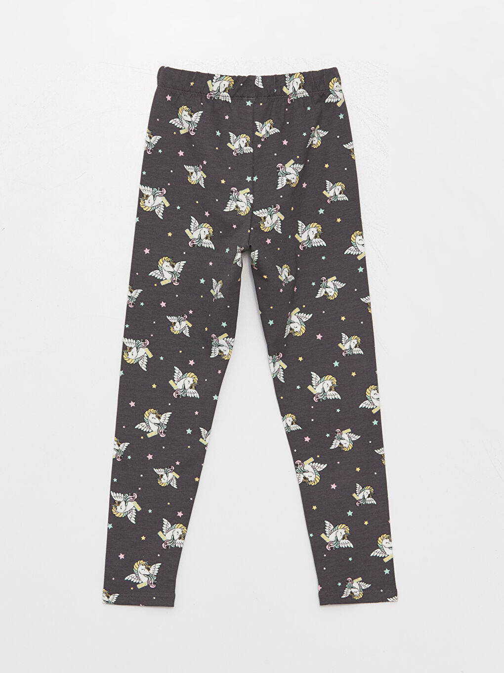 қыздарға арналған принтті ұзын леггинстер серпімді белдікпен-1