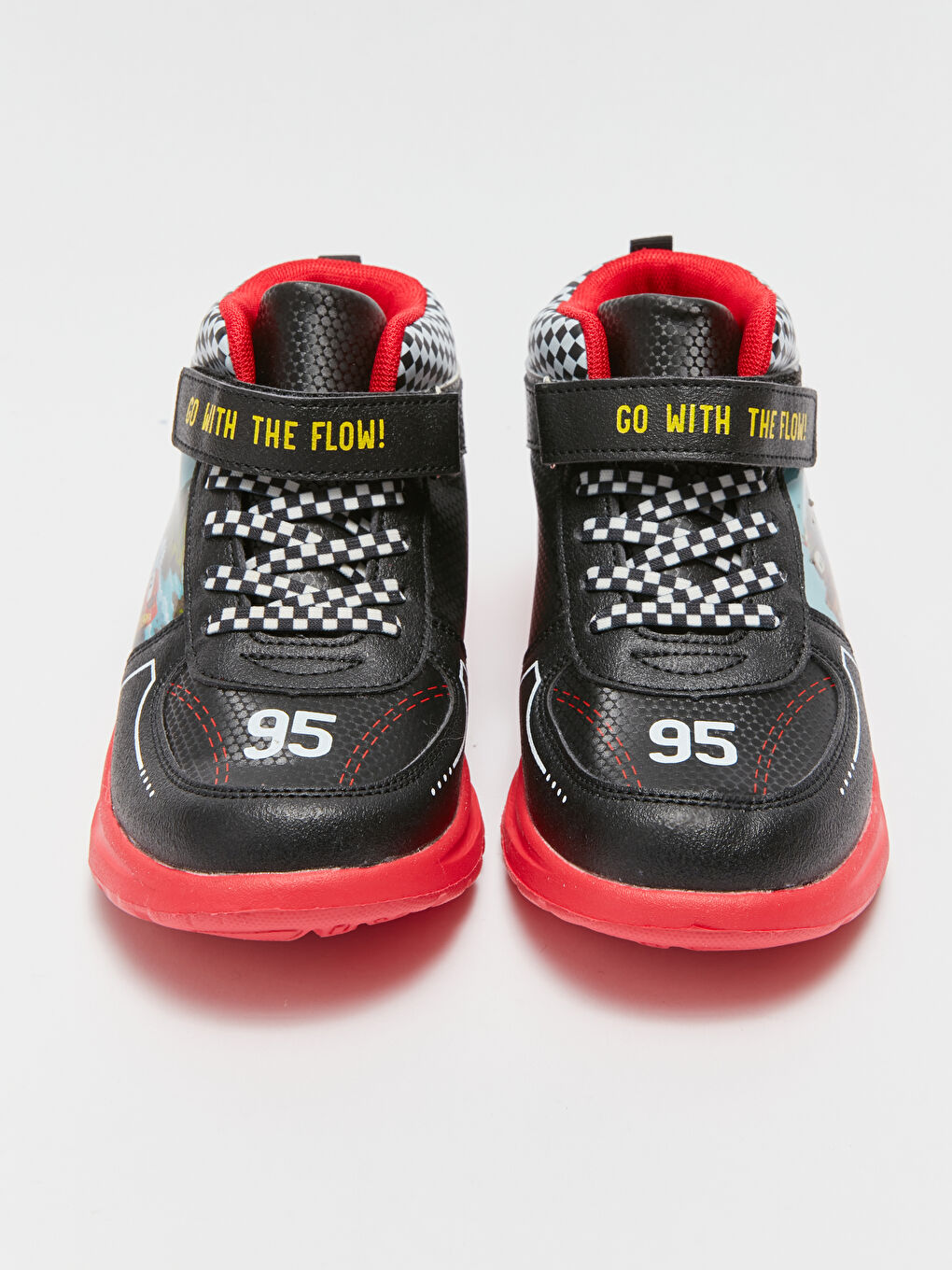 Кроссовки для мальчиков с принтом Тачки со светящейся подошвой-3