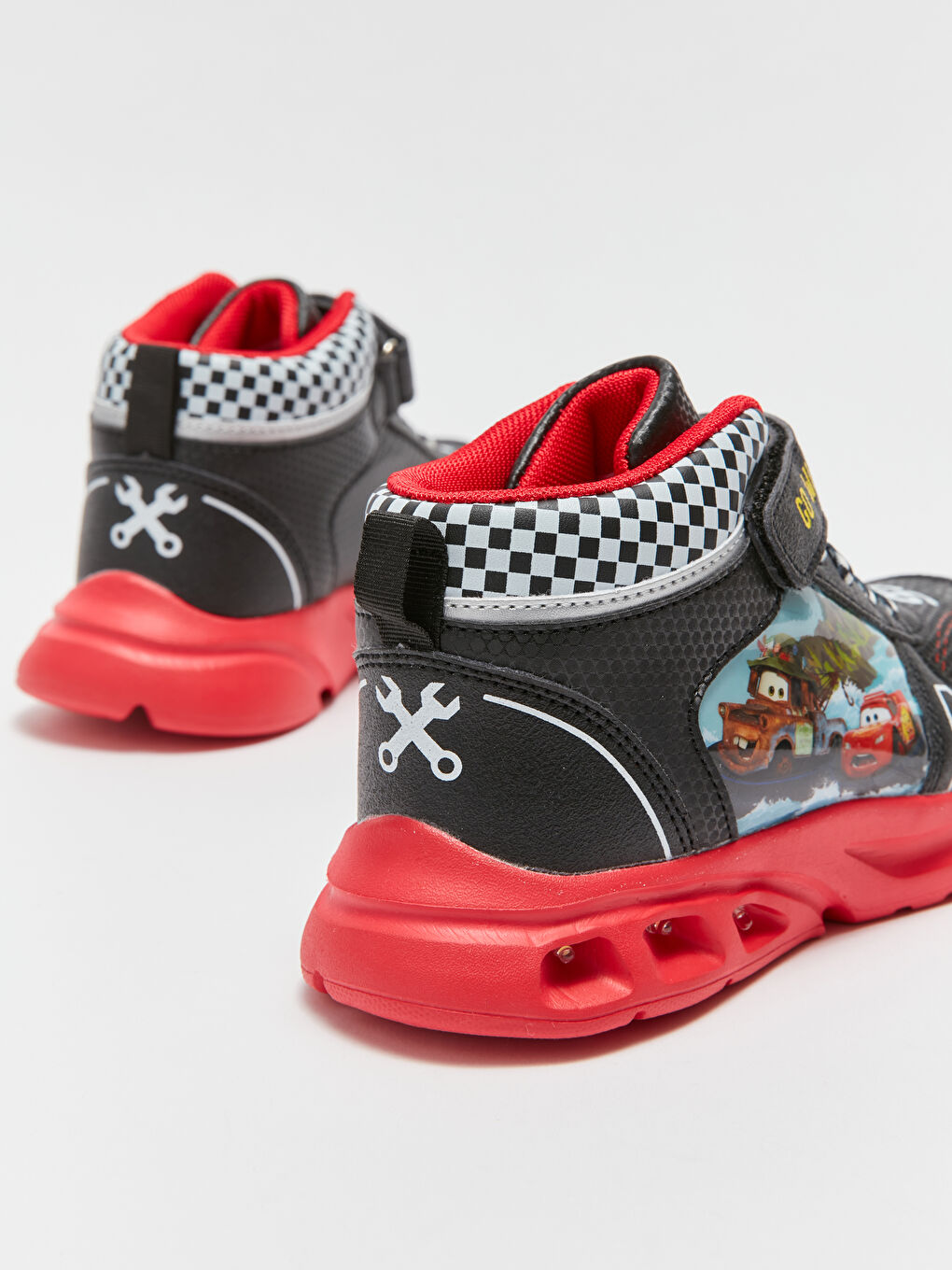 Кроссовки для мальчиков с принтом Тачки со светящейся подошвой-5