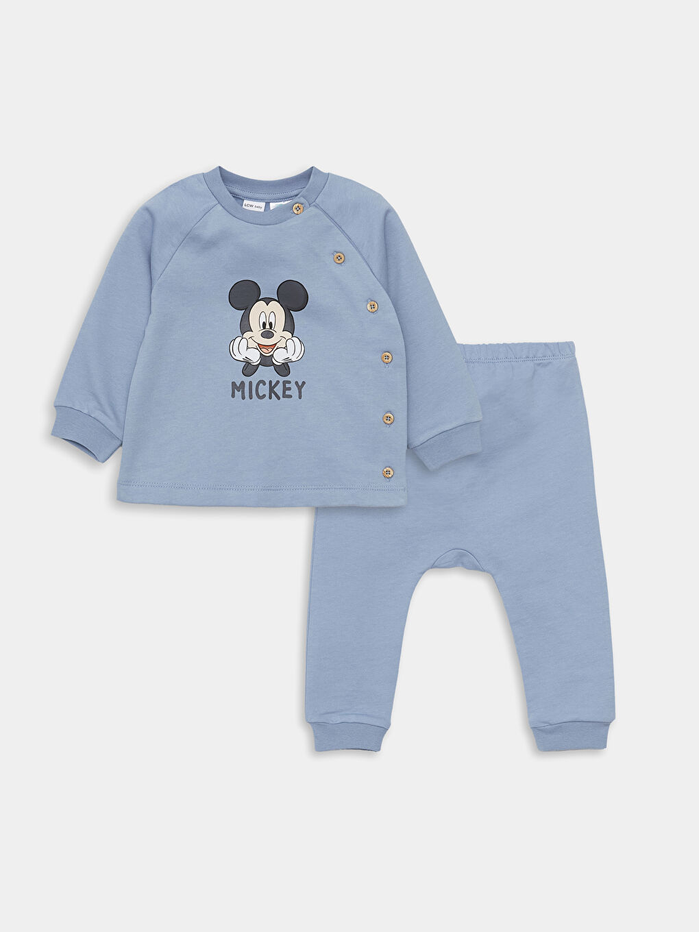 LCW baby Okrugli izrez Mickey Mouse štampani pidžama komplet za bebe dečake -W33819Z1-S5W