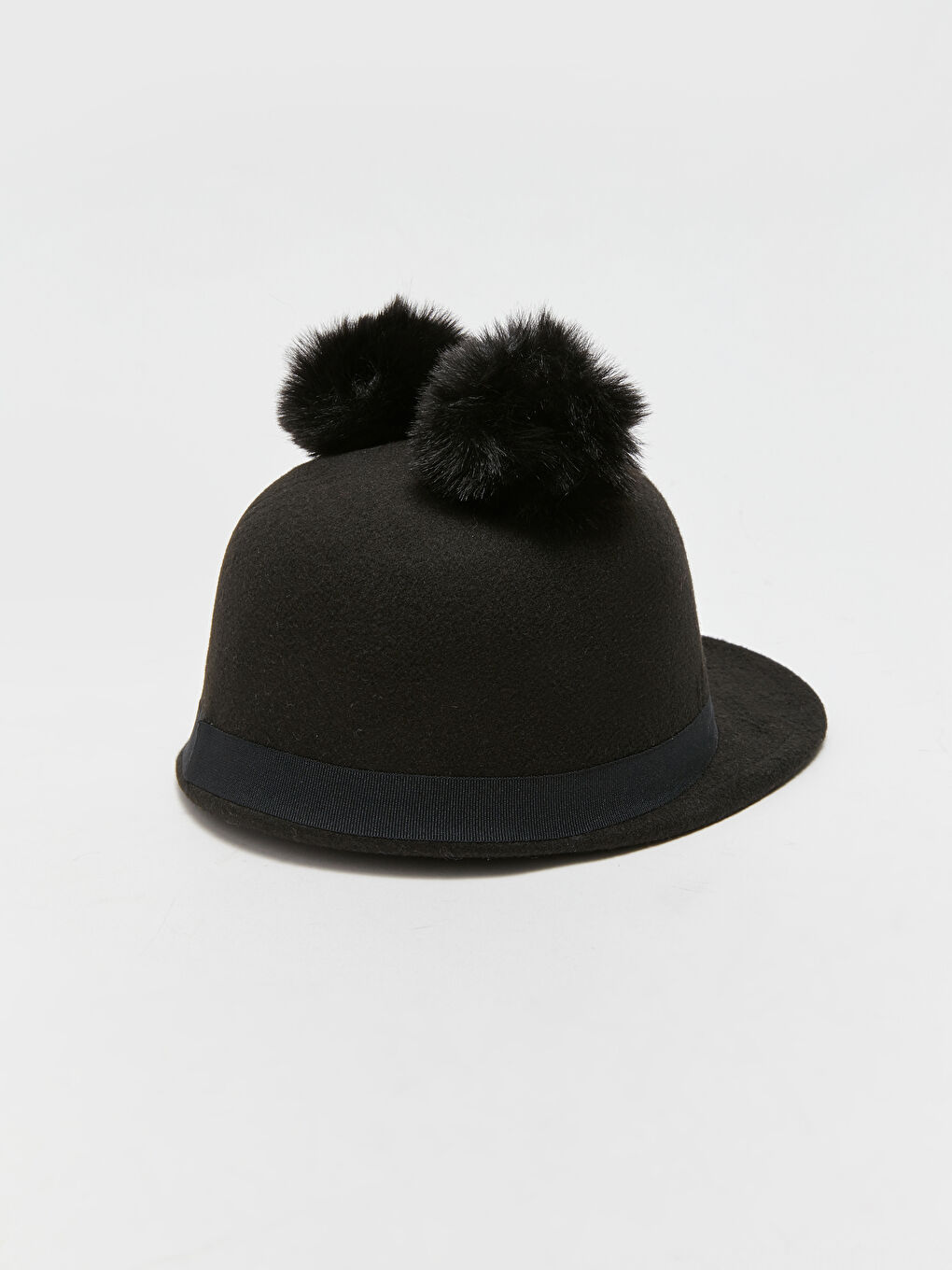 LCW ACCESSORIES Double Pompom Girls' Stamp Equestrian Hat -W33829Z4-HUC