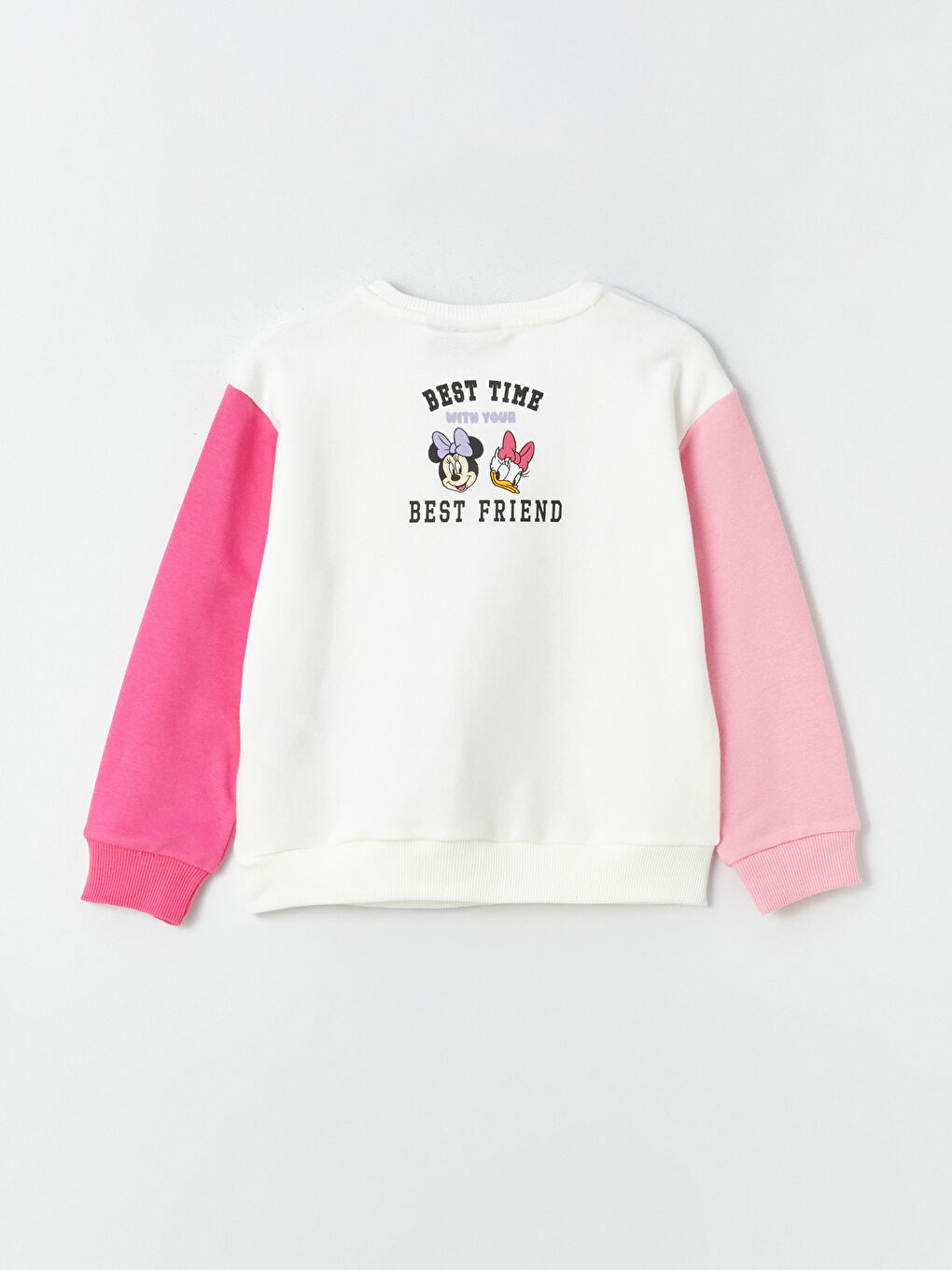 Crew Neck Minnie Mouse Printed Long Sleeve Girls' Sweatshirts and Sweatpants-3