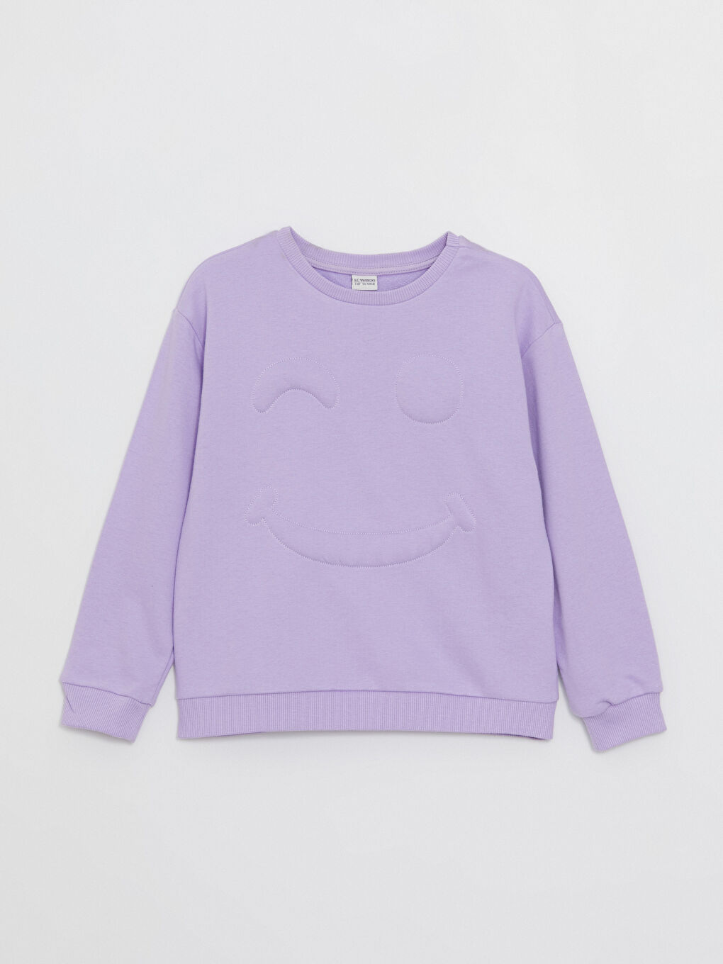 LCW Kids سویتشێرت قۆڵ درێژ یه‌خه‌ خڕ بۆ کچان -W33867Z4-FKW