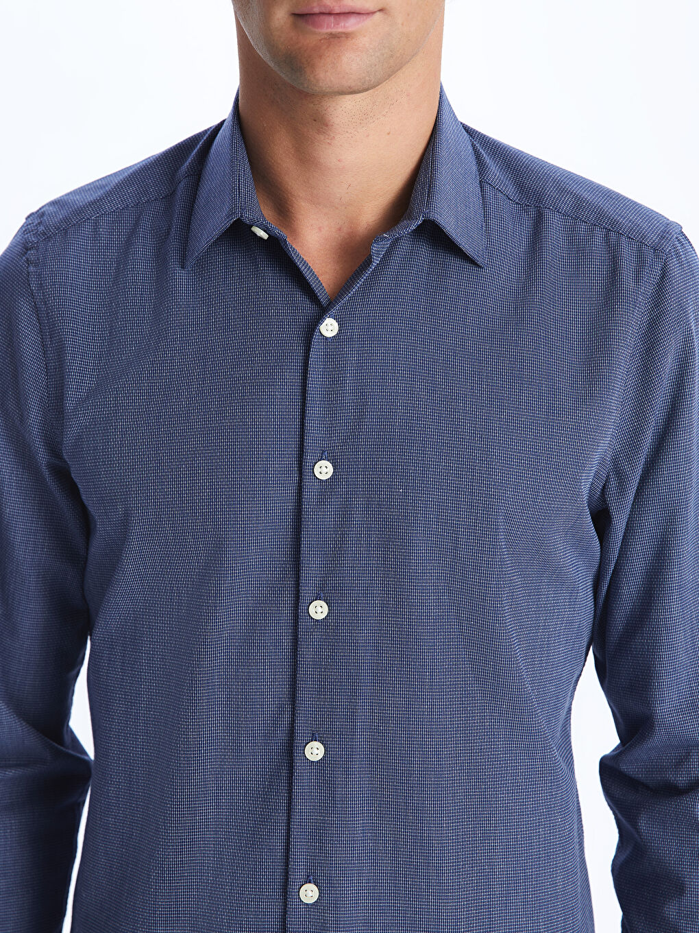 LCWAIKIKI Formal Slim Fit Long Sleeve Dobby Men's Shirt -W33910Z8-HLM