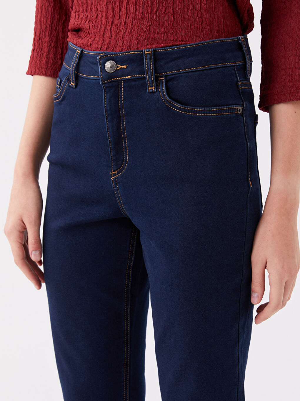 İndigo Slim Fit Kadın Jean Pantolon-1