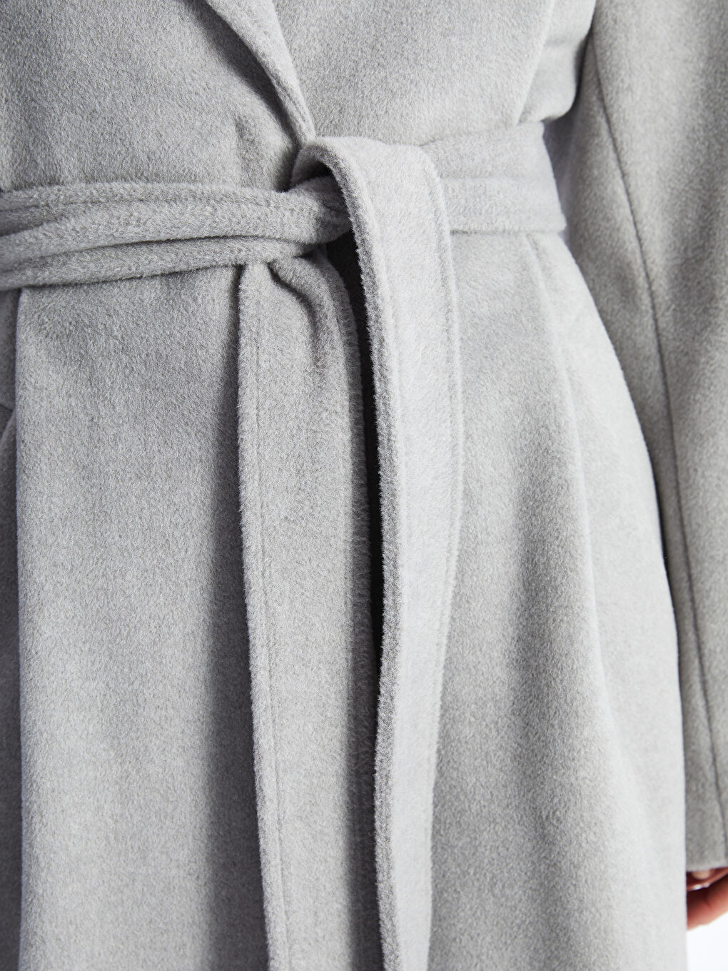 LCWAIKIKI Classic Jacket Collar Plain Oversize Women's Wool Coat -W33942Z8-LAL