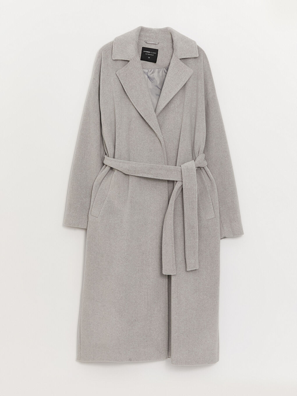 LCWAIKIKI Classic Jacket Collar Plain Oversize Women's Wool Coat -W33942Z8-LAL