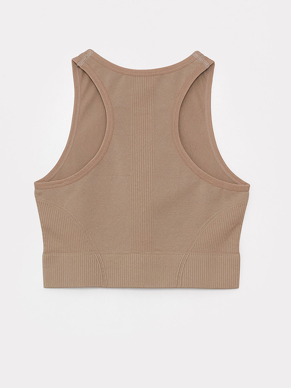 حمالة صدر رياضية وصدرية رياضية سادة بدون خياطة بياقة دائرية للسيدات-6