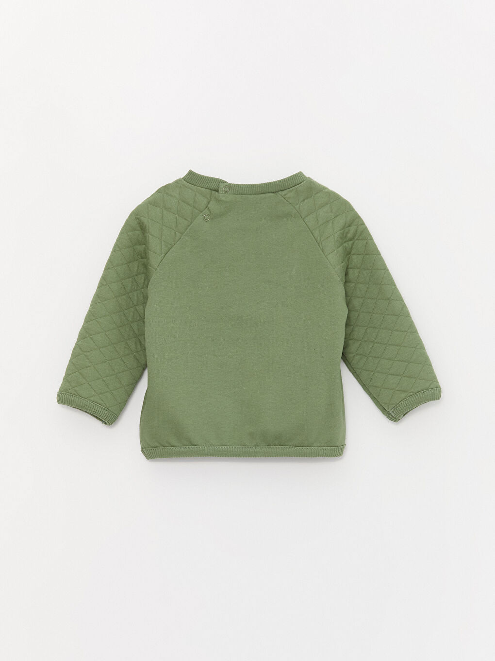 LCW baby Mat Yeşil Bisiklet Yaka Erkek Bebek Sweatshirt ve Eşofman Alt 2'li - 3