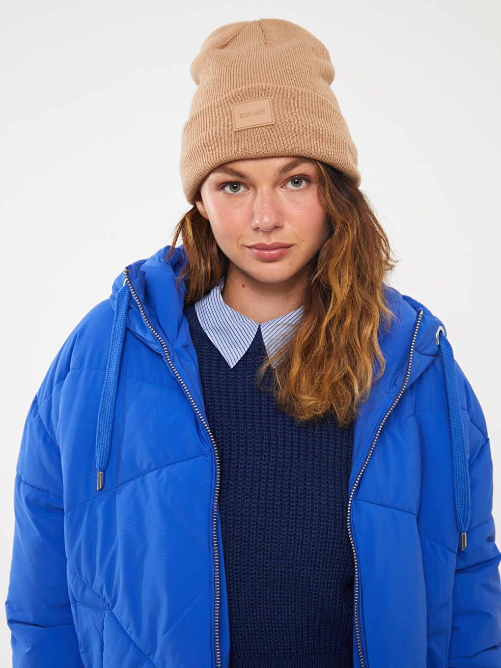 LCW ACCESSORIES Tag Detailed Women's Tricot Beanie -W34036Z8-CR8