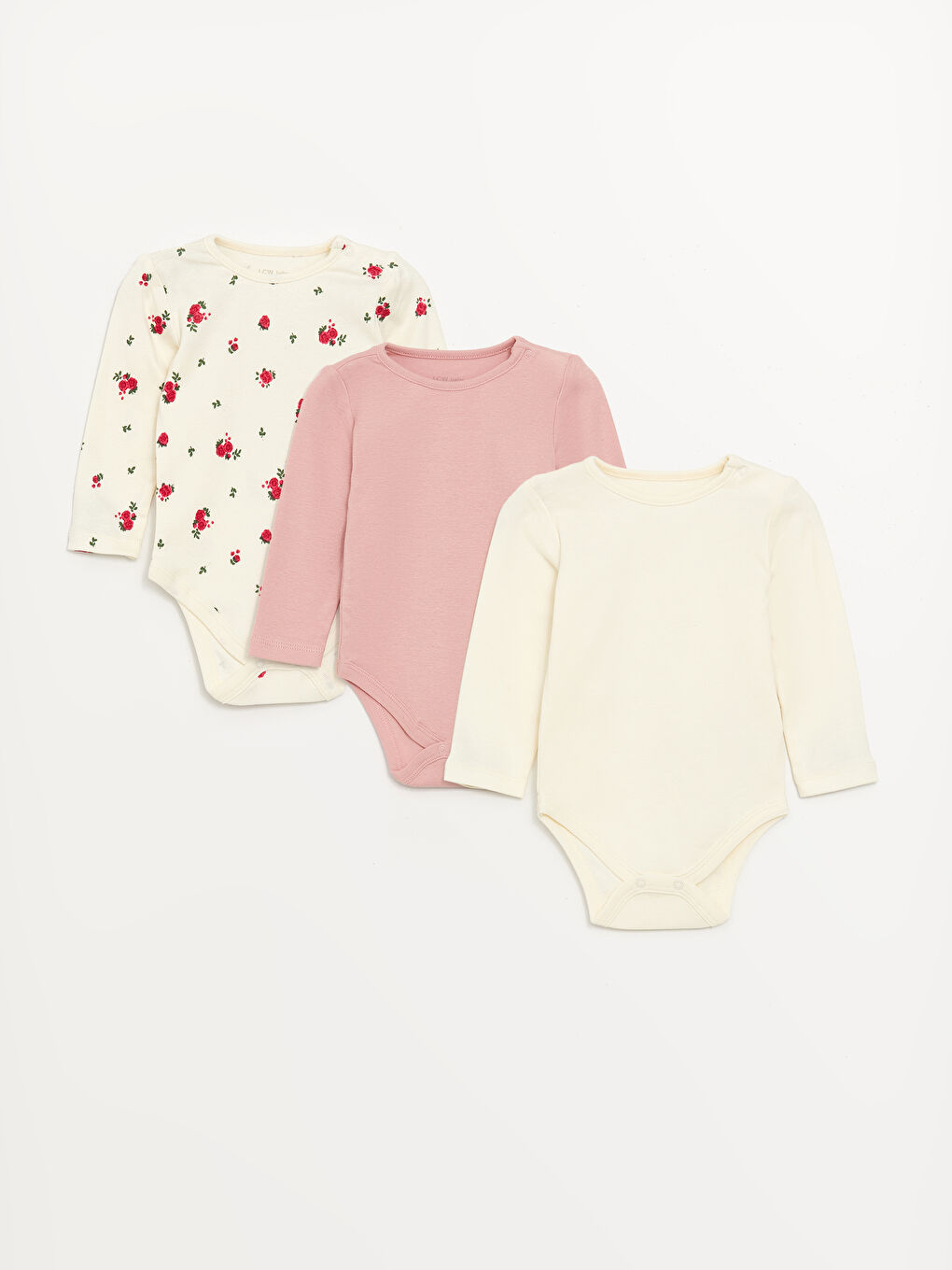 LCW baby 3-piece Baby Girl Snap-Crotch Bodysuit Set -W34060Z1-FDL