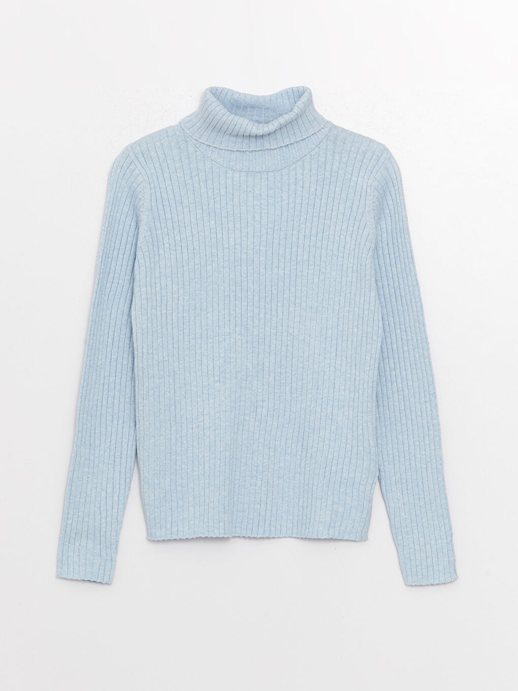 LCW Kids Balıkçı Yaka Basic Uzun Kollu Kız Çocuk Triko Kazak -W34069Z4-354