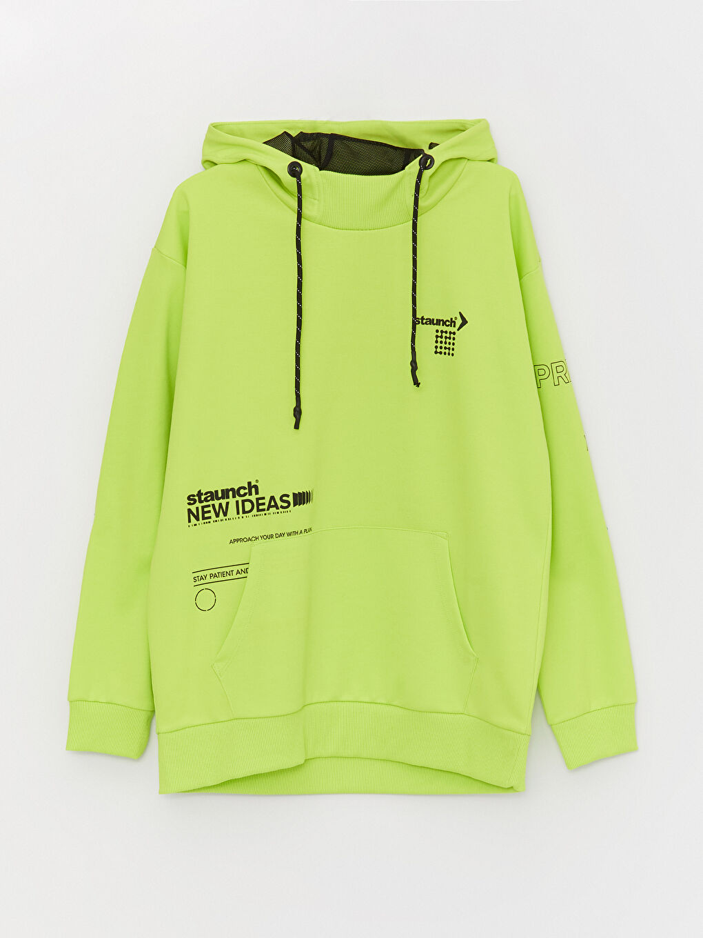 LCW Casual Fıstık Yeşili Uzun Kollu Baskılı Erkek Hoodie - 5