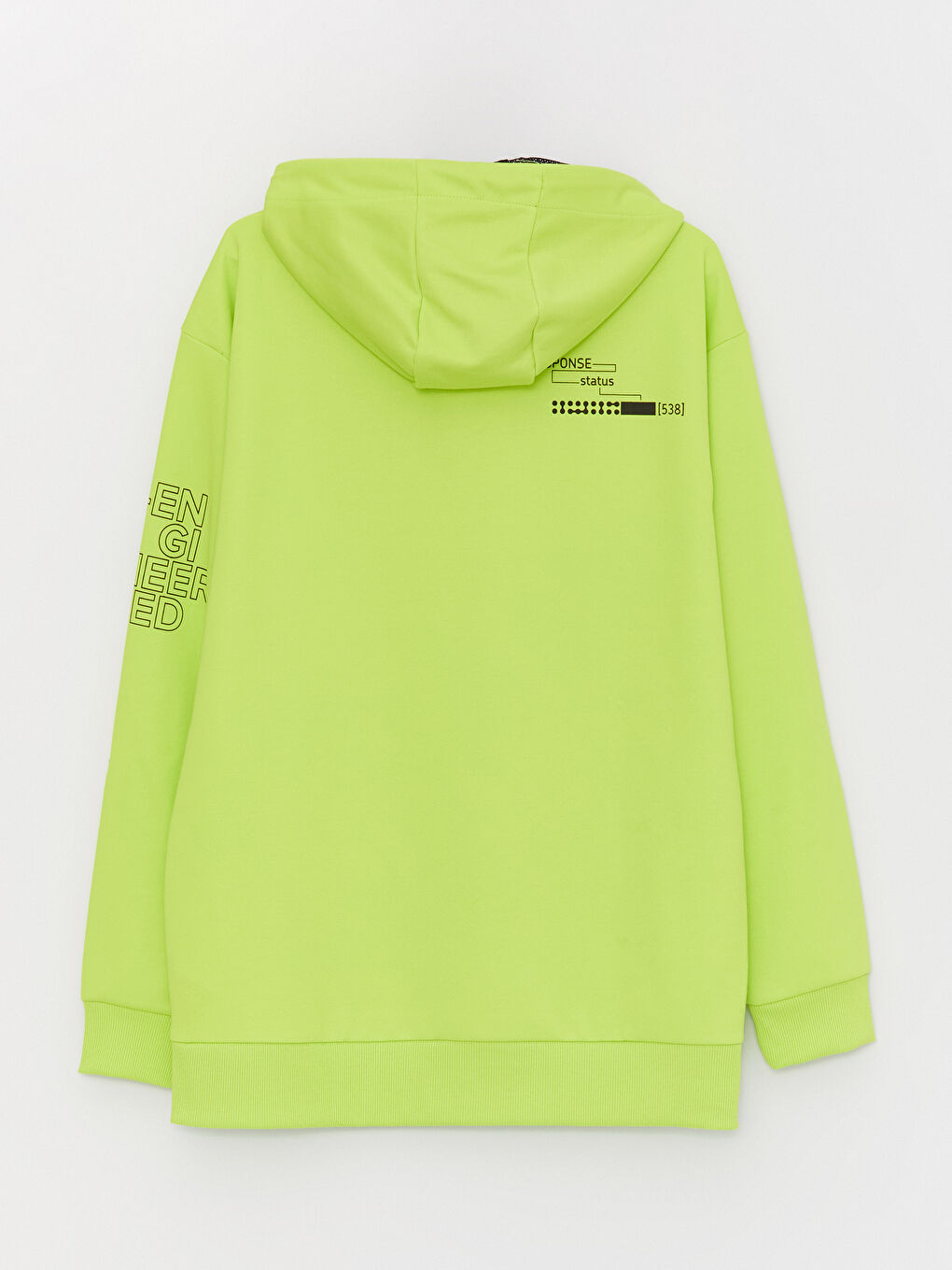 LCW Casual Fıstık Yeşili Uzun Kollu Baskılı Erkek Hoodie - 6