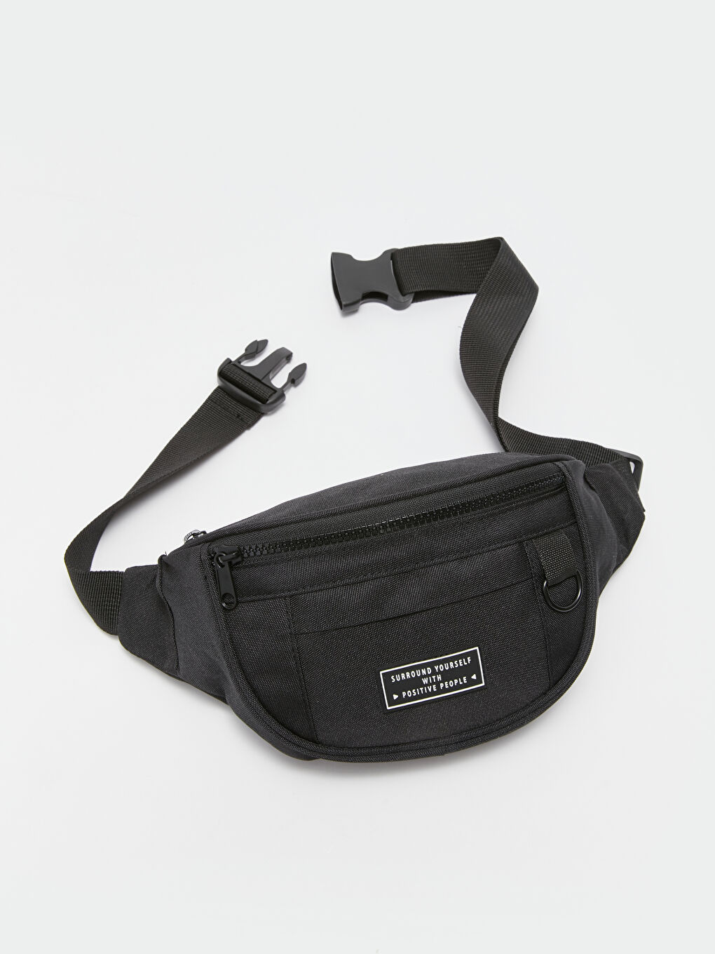 ლეიბლის დეტალური მამაკაცის წელის ჩანთა-3