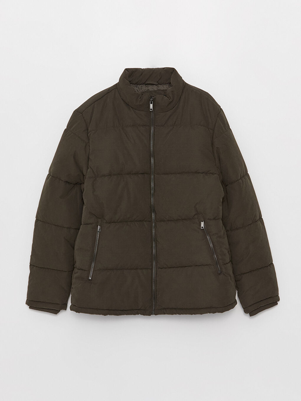 Standard Fit Funnel Neck Men's Puffer Coat-5