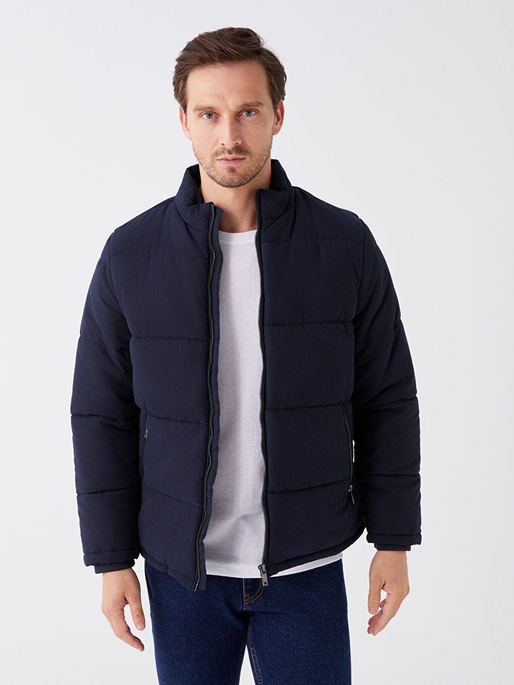 LCWAIKIKI Classic Standard Fit Funnel Neck Men's Puffer Coat -W34153Z8-RFH