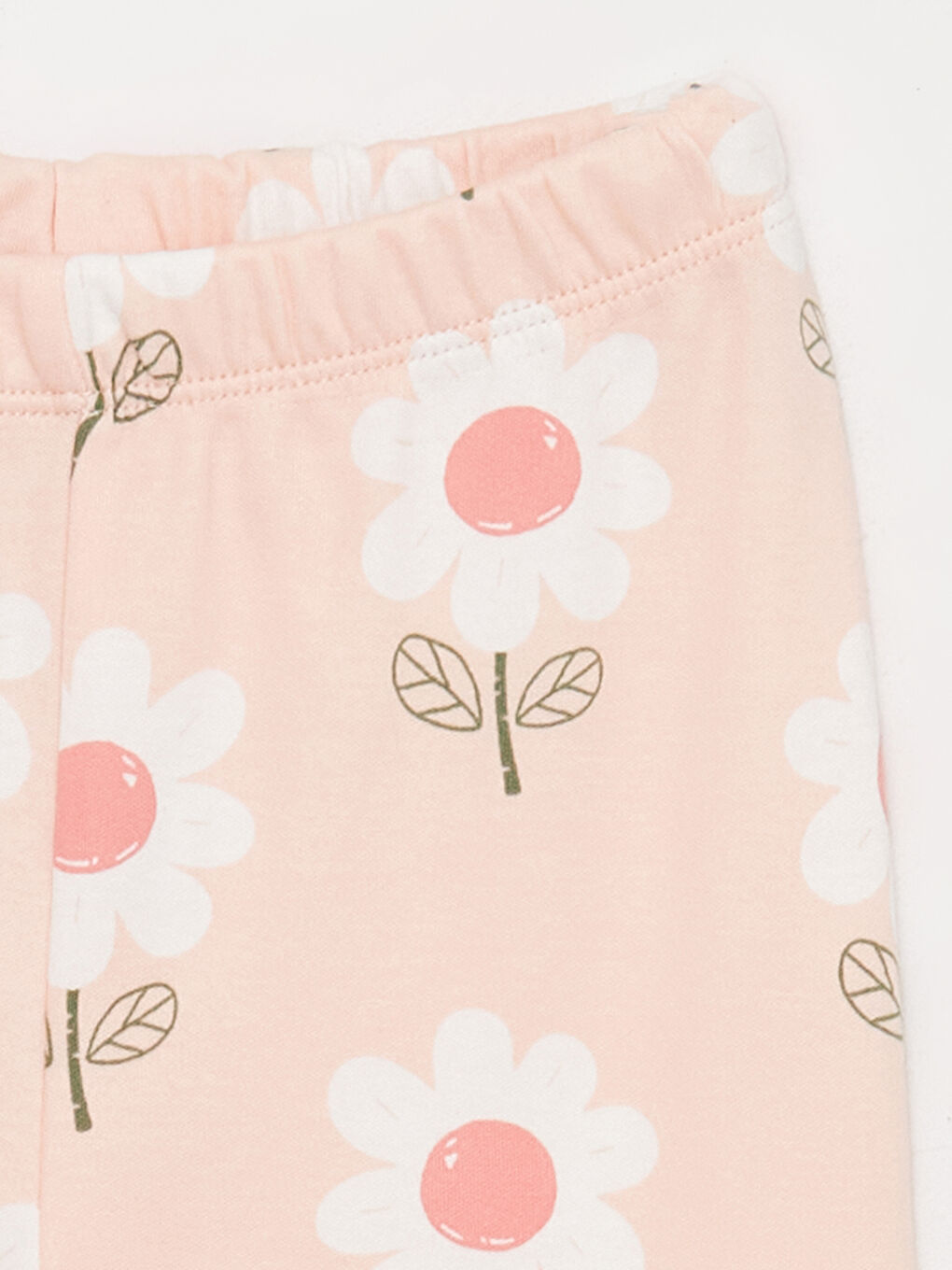 LCW baby Pembe Bisiklet Yaka Baskılı Kız Bebek Pijama Takımı - 5