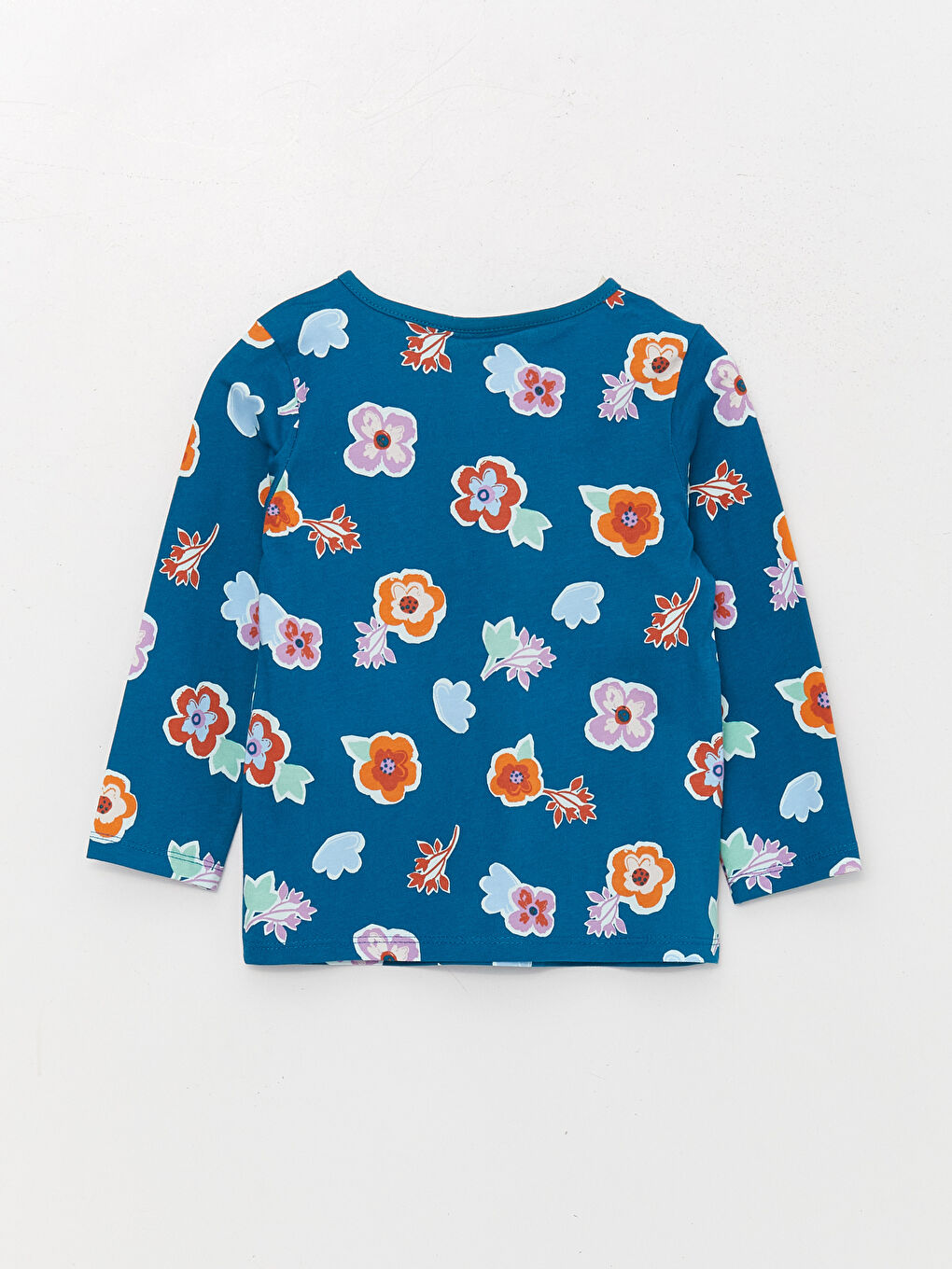 Turkuaz Bisiklet Yaka Kız Bebek Pijama Takımı 2'li-2