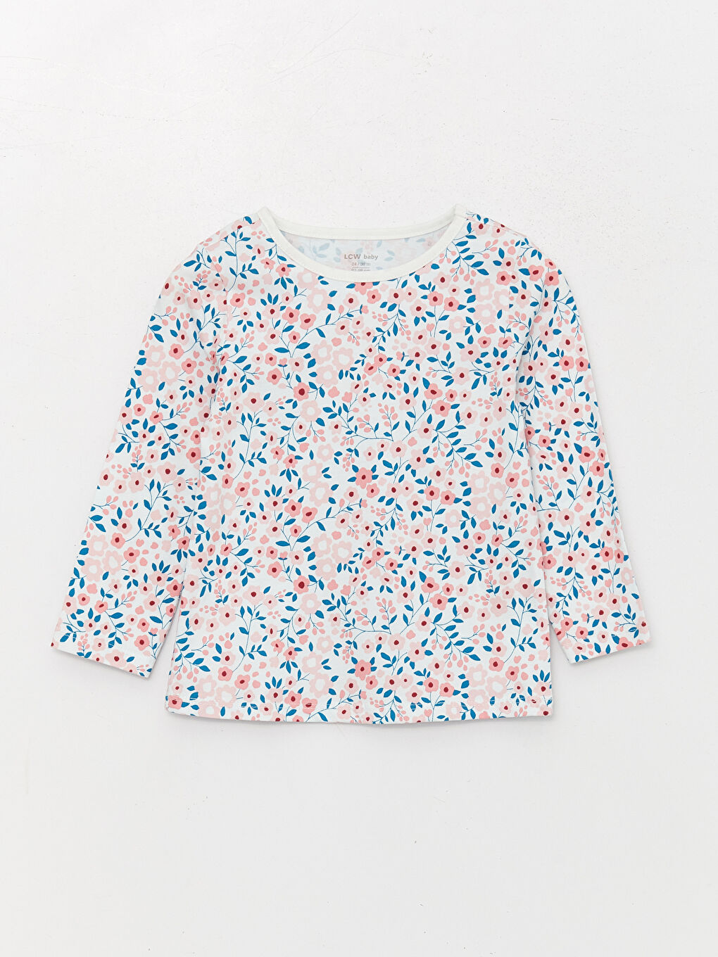 Turkuaz Bisiklet Yaka Kız Bebek Pijama Takımı 2'li-3