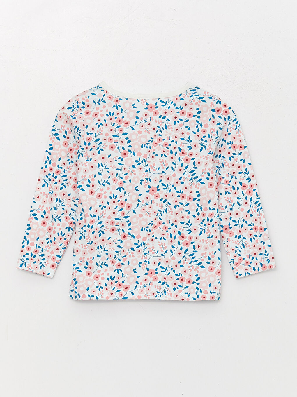 Turkuaz Bisiklet Yaka Kız Bebek Pijama Takımı 2'li-4