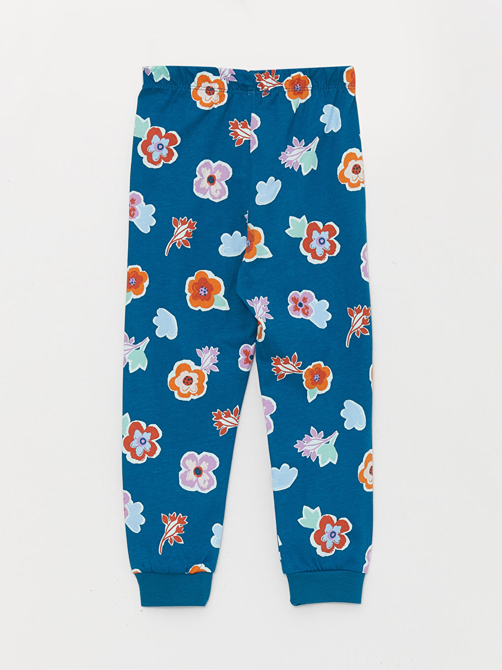 Turkuaz Bisiklet Yaka Kız Bebek Pijama Takımı 2'li-6