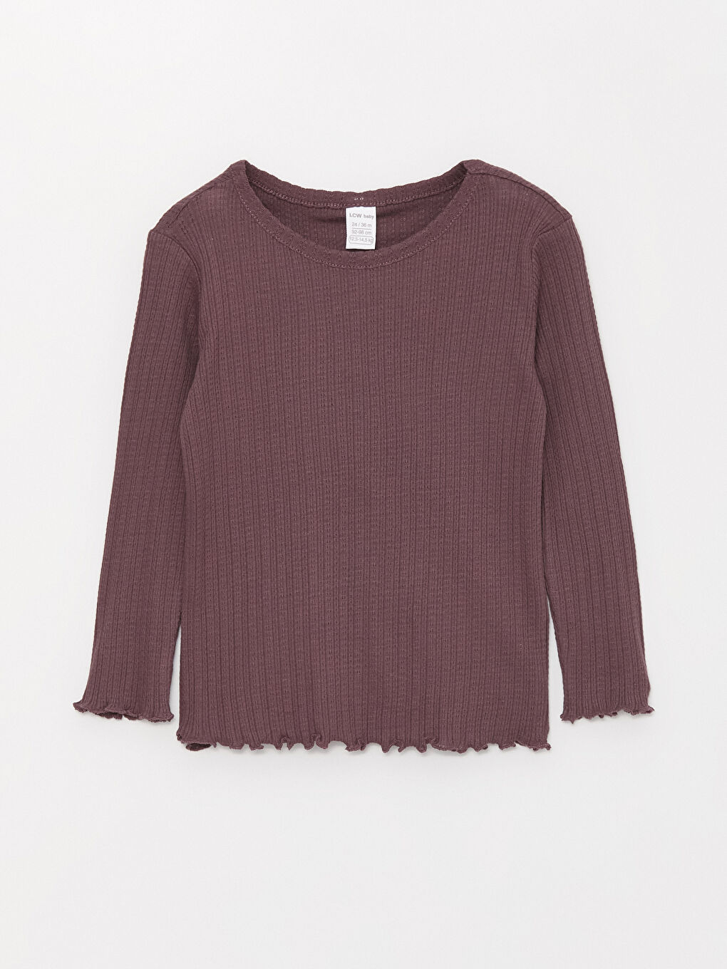 Mor Bisiklet Yaka Uzun Kollu Kız Bebek Pijama Takımı-1