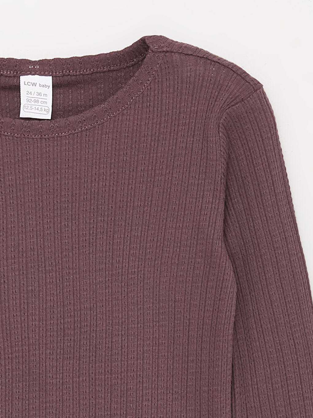 Mor Bisiklet Yaka Uzun Kollu Kız Bebek Pijama Takımı-2