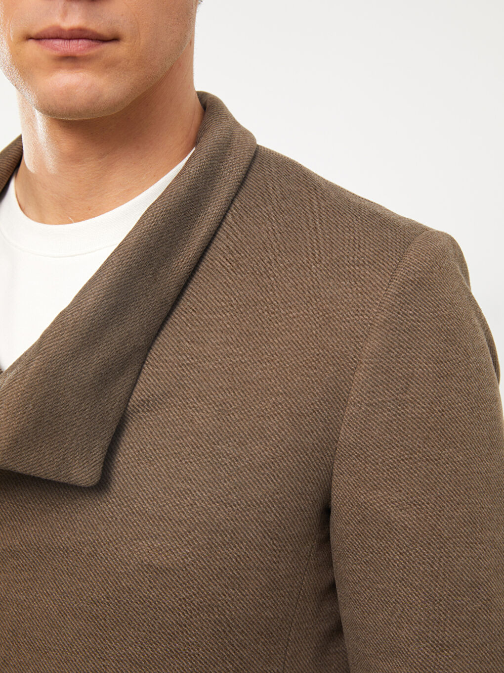 Kahverengi Slim Fit Erkek Kaban-3