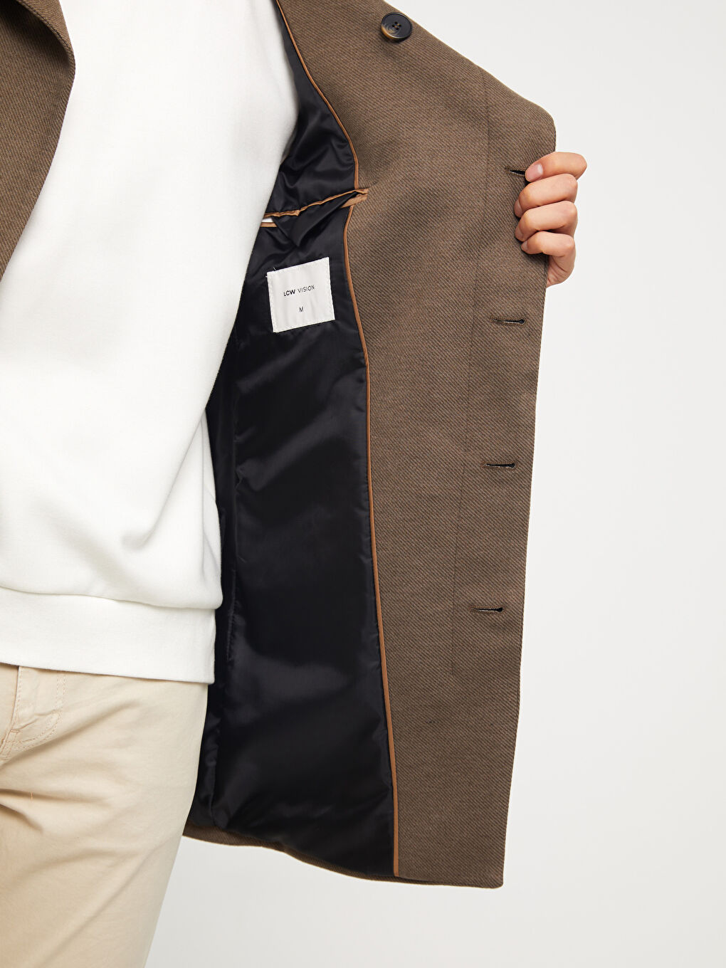 Kahverengi Slim Fit Erkek Kaban-4