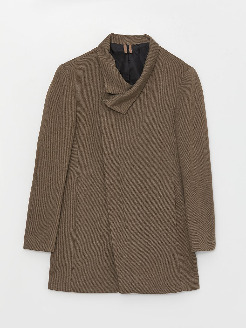 Kahverengi Slim Fit Erkek Kaban-6