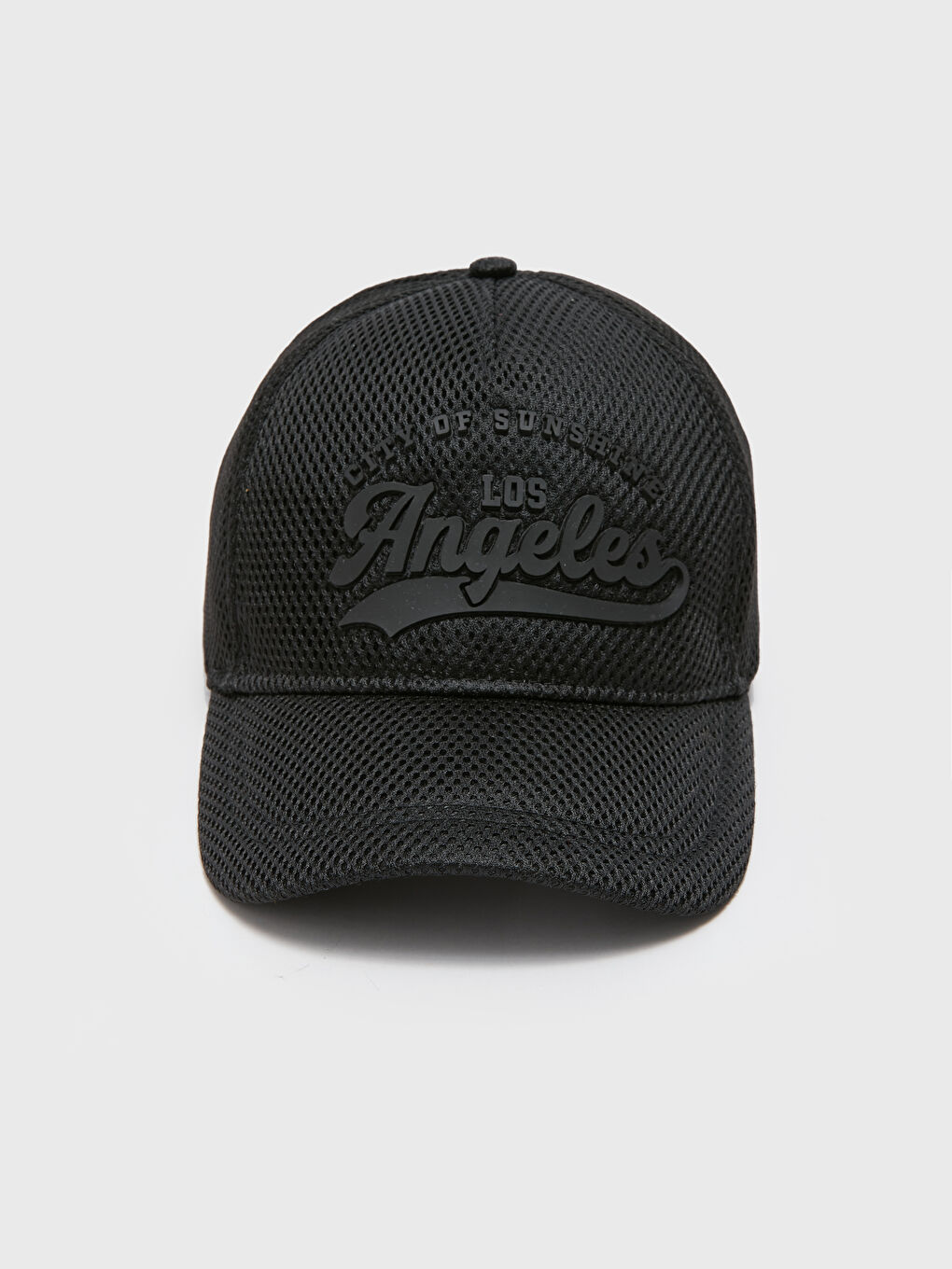 Siyah Yazı Baskılı Erkek Kep Şapka-3