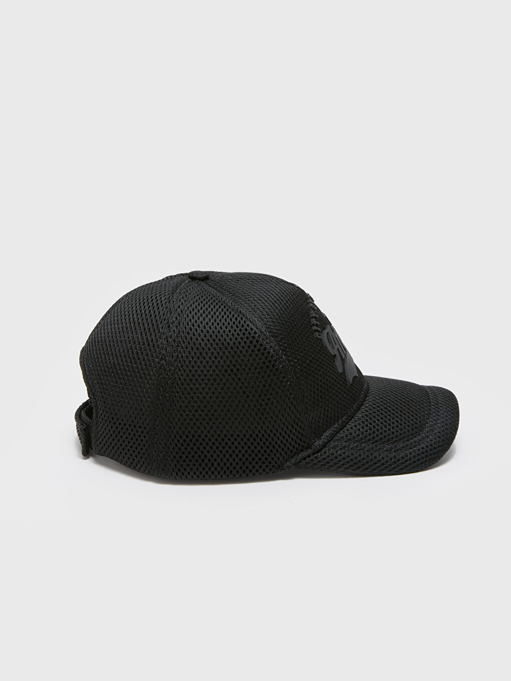 Siyah Yazı Baskılı Erkek Kep Şapka-5