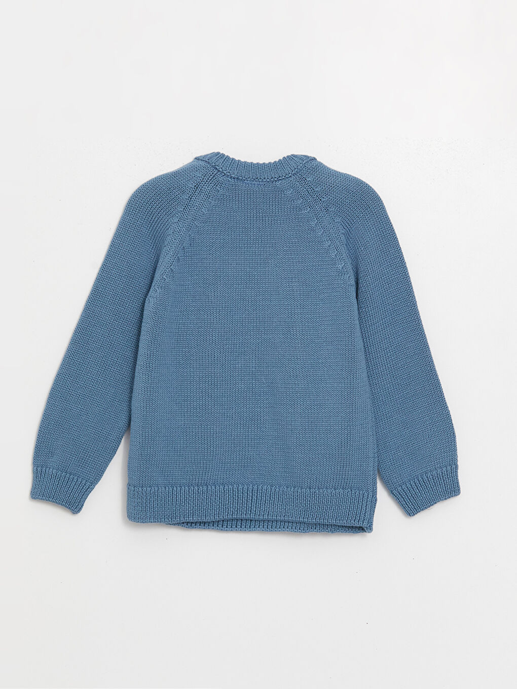 Mavi Bisiklet Yaka Erkek Bebek Triko Kazak ve Pantolon 2'li Takım-2