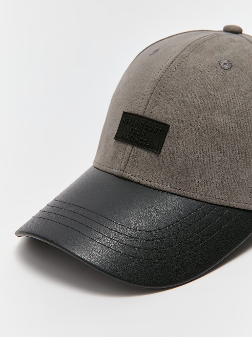 Gri Süet Görünümlü Erkek Kep Şapka-5