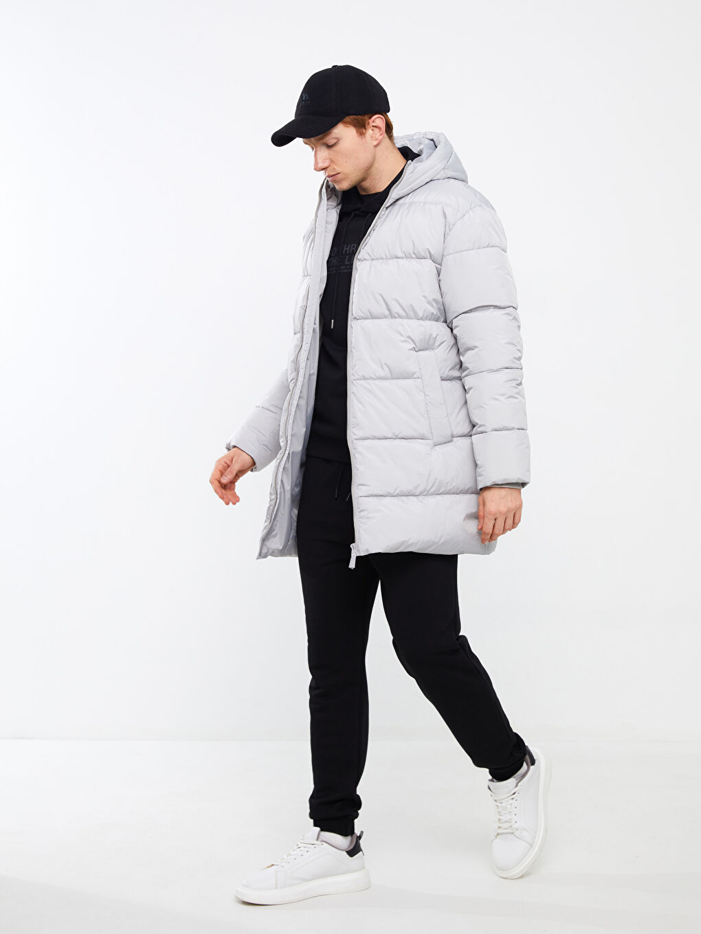 Siyah Baskılı Erkek Şapka-1