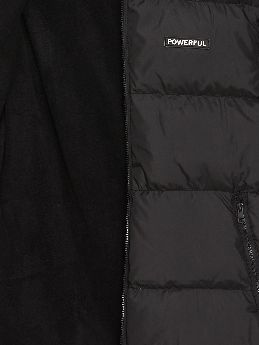 Siyah Standart Kalıp Dik Yaka Erkek Şişme Mont-8