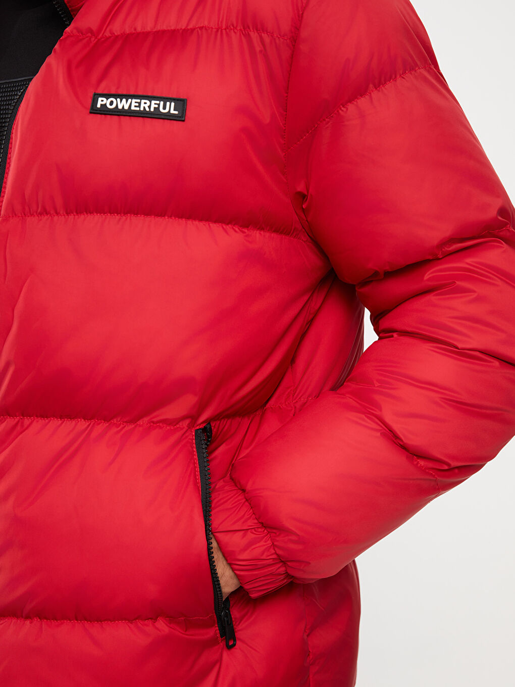 Standard Fit Funnel Neck Men's Puffer Coat-3