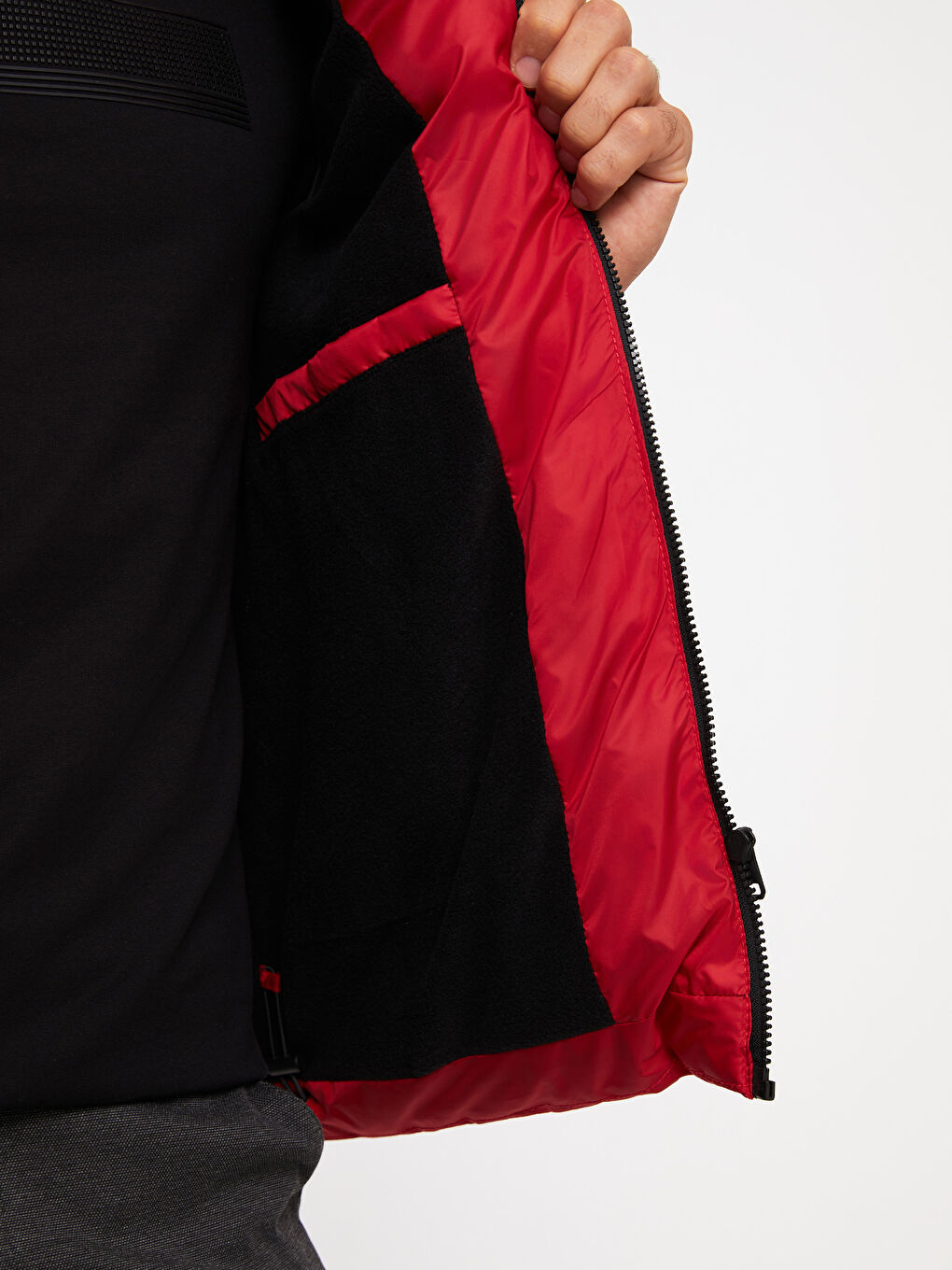 Standard Fit Funnel Neck Men's Puffer Coat-4