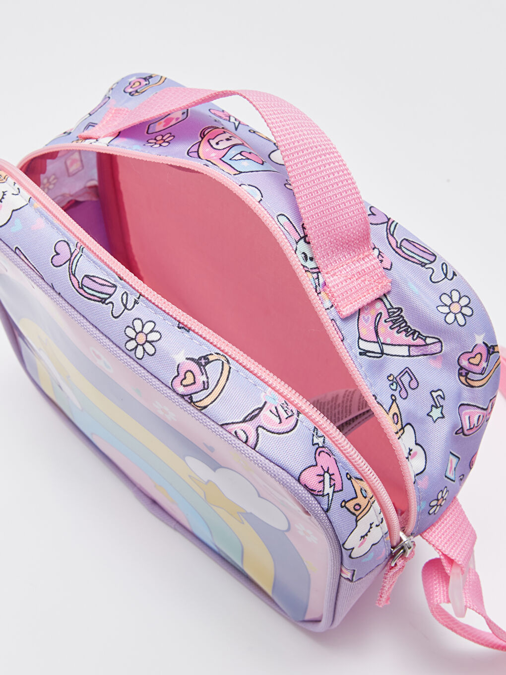 Lila Baskılı Kız Çocuk Beslenme Çantası-3