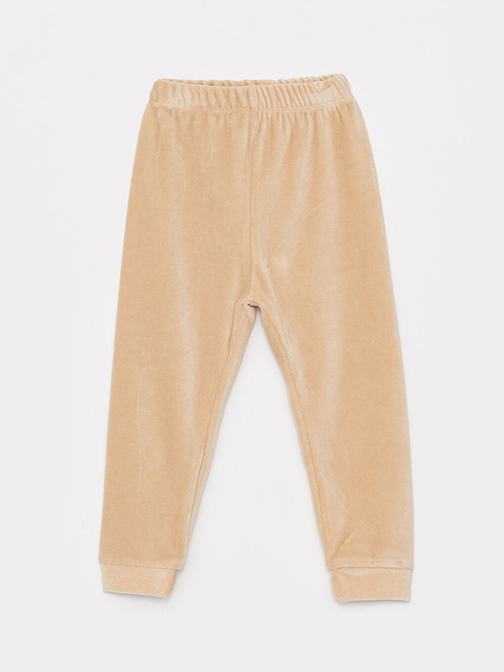 Yeşil Beli Lastikli Kadife Erkek Bebek Pijama Alt 2'li-2